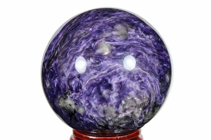 Polished Purple Charoite Sphere - Siberia #165448